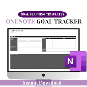 Onenote Goals Templates Goal Planner Goal Template Goal Trackers ...