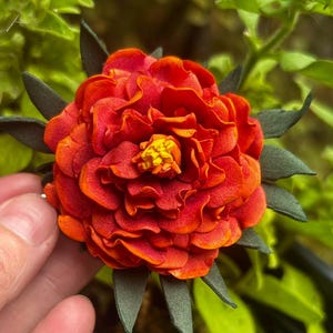 Marigold Hair Clip: Handmade EVA Foam Orange Flower