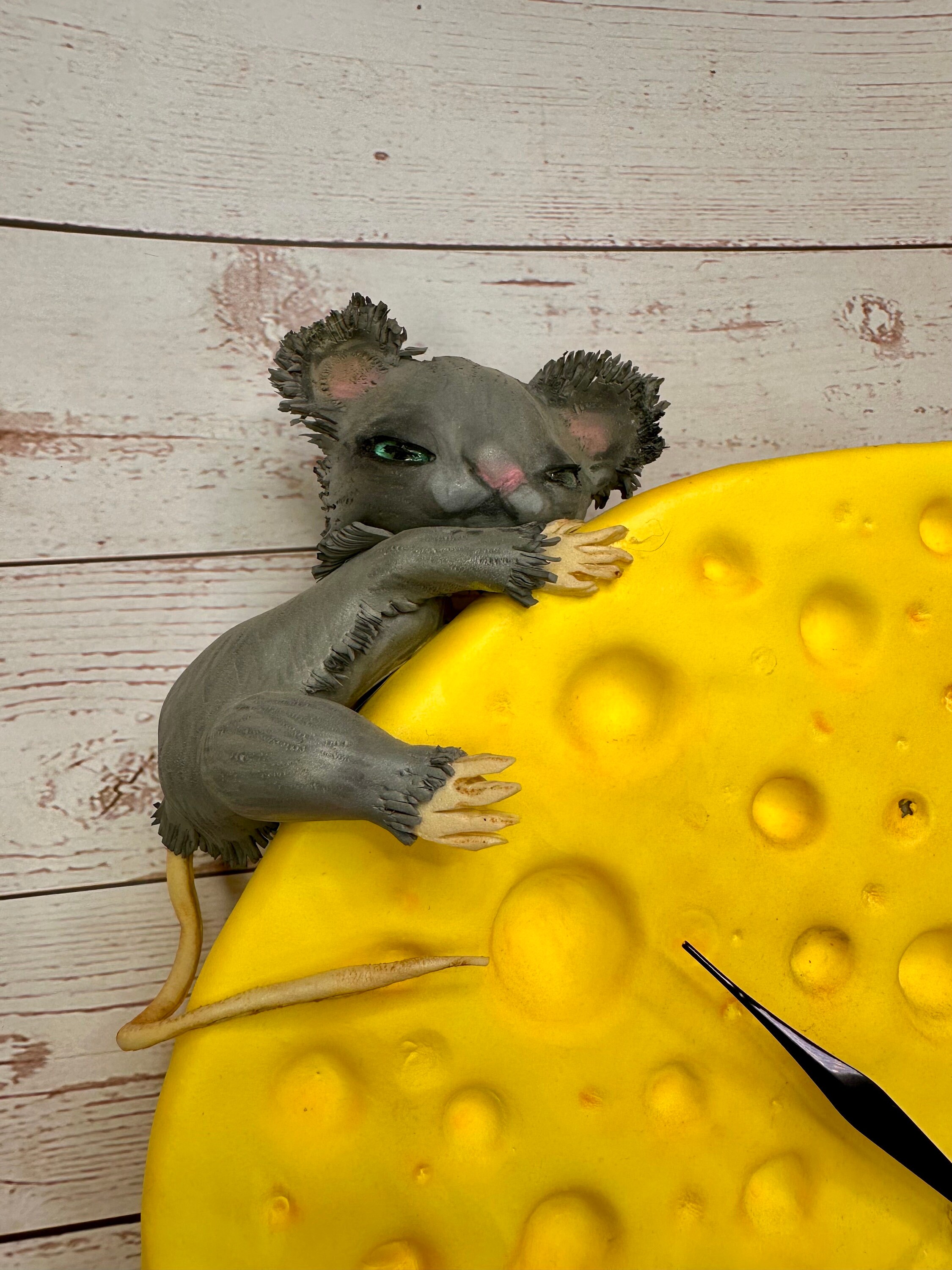 Handmade Mice in Cheese Wall Clock: Unique Colorful Decor - Etsy