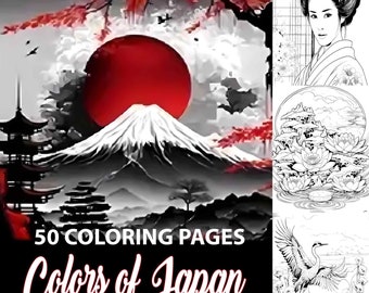 Colors of Japan Coloring Book: Japanese Art & Culture