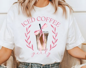 Iced Coffee Girly PNG, Coquette Design (Digital Download)