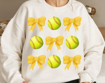 Softball Mom Coquette Bow PNG, Game Day Design (Digital Download)