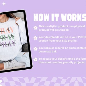 May include: A digital download for a graphic design featuring the text "Pray on it, Pray over it, Pray through it" on a gray sweatshirt. The text is in a colorful font with pink, green, and purple accents.