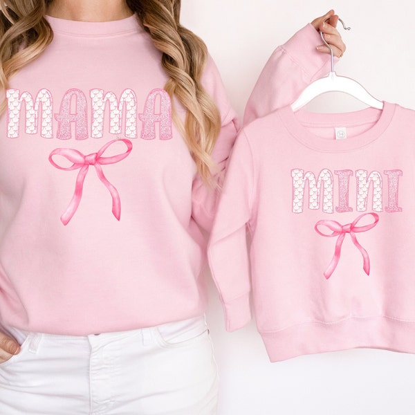 Mama Mini Coquette,Mommy and Me png,Girl Mama Png,Trendy Cherry png,Soft Girl Era png,Pink Bow,Aesthetic Png,Girly Png,Coquette shirt design