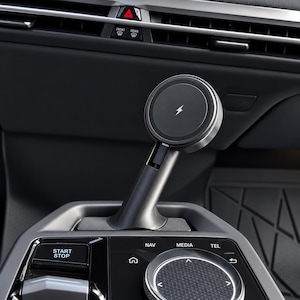 BÄSTA DESIGNEN! BMW iX trådlöst laddningsställ + 30W laddare – Förarfokuserat fäste.