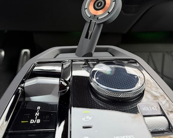 ¡NUEVO DISEÑO! Soporte de carga inalámbrica BMW iX + cargador de 30 W: soporte centrado en el conductor.