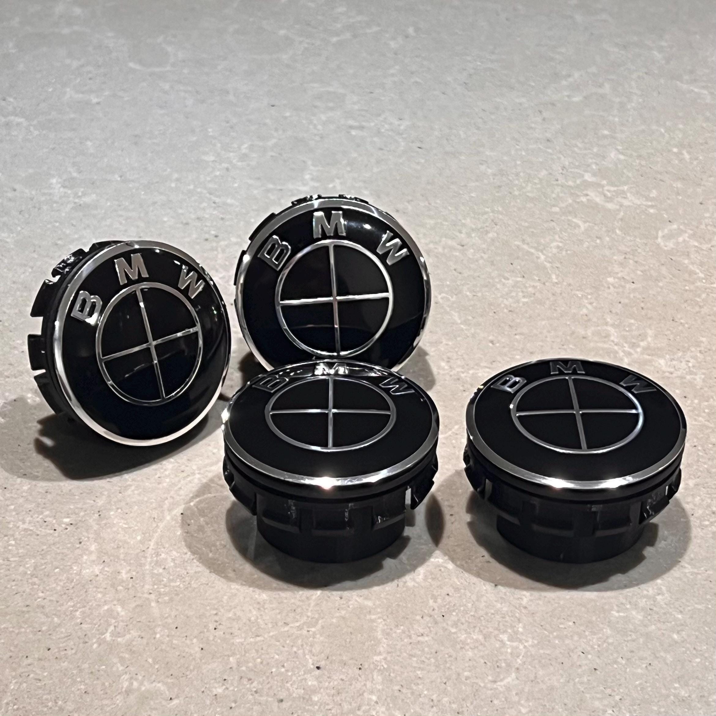 56mm - Floating/spinner BMW wheelcap - BLACK/BLACK