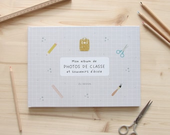 Class photo album and school memories, class photo book, school, school memories, children's gift, made in France