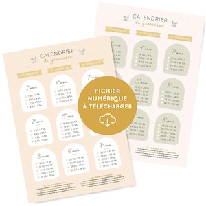 Printable pregnancy calendar, expectant mother