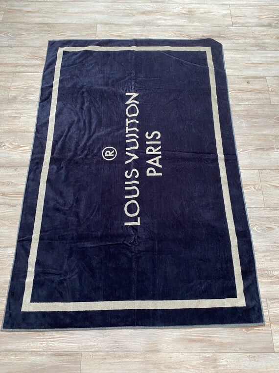 Vintage Louis Vuitton Beach Towel Louis Vuitton Logo Towel Authentic LOUIS VUITTON Accessories Beach Etsy