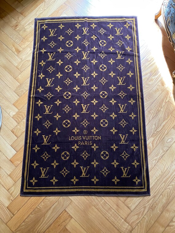 Vintage Louis Vuitton Beach Towel Louis Vuitton Logo Towel Authentic LOUIS VUITTON Beach Accessories Etsy Ireland