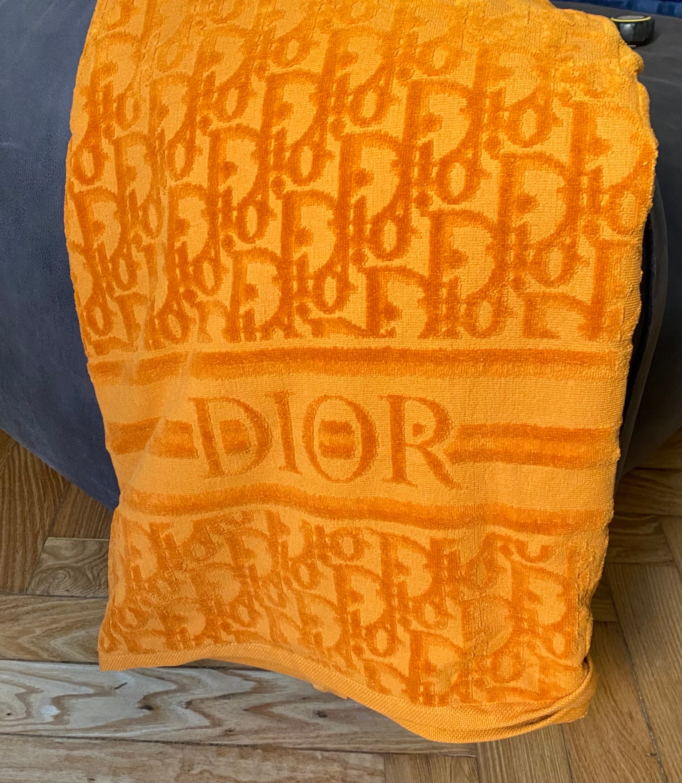 Authentic Dior Oblique Terry Towel Dior Logo Beach Towel Dior Beach Accessories Beach Towel Etsy UK