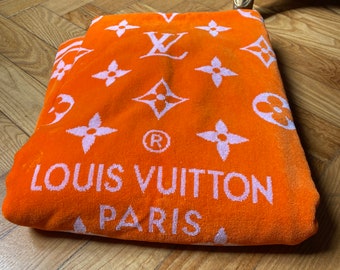 Vintage Louis Vuitton Beach Towel Louis Vuitton Logo Towel  Authentic LOUIS VUITTON Accessories Beach
