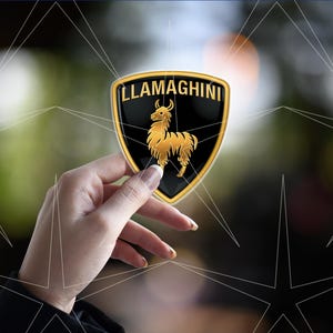 Llamaghini Adesivo de Vinil Transparente decalque de carro adesivo estético decalque de vinil removível para carro laptop garrafa de água adesivos de para-choque