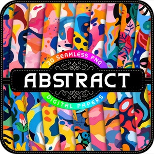Papel digital abstracto arco iris abstracto papel digital sin costuras, papel digital dibujado a mano, patrón psicodélico, papel digital de neón