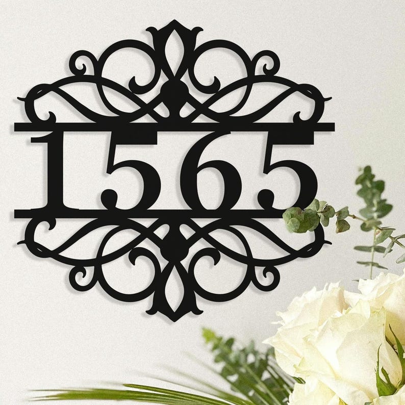 Custom House Number Sign,personalised Metal Address Sign With Street ...