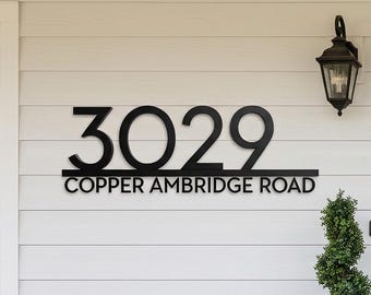 Custom Sign for Wall, Personalised Metal House Number Sign, Outdoor Address Number Marker, Street Name Plaque, Yard Art, House Letter Signs