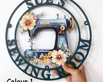 Custom Quilting Sign, Sewing Gifts, Personalised Metal Sewing Room Signs, Sewer gifts,Sewing Machine Gifts for Sewer Her Mom,Craft Room Sign