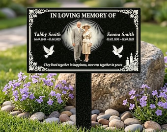 Personalised Photo Grave Marker, Custom Picture Grave Sign, Memorial Name Plaque, Sympathy Plaque, Remembrance Memorial Sign,Garden Cemetery