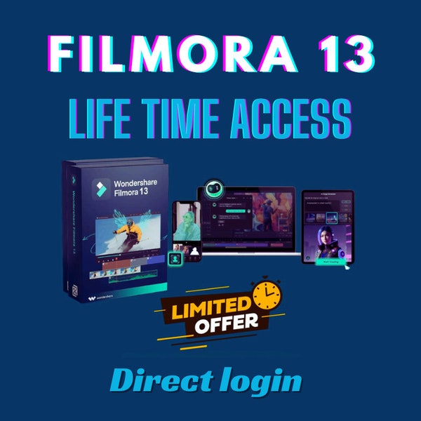 PC/Mac Wondershare Filmora 13 à vie pour utilisateur unique