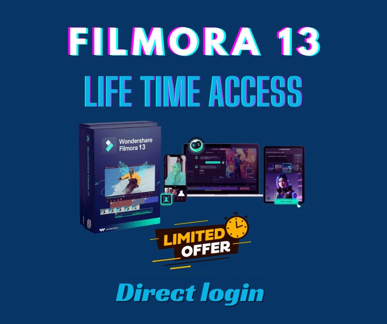 Wondershare Filmora 13 Lifetime PC/Mac para un solo usuario imagen 1