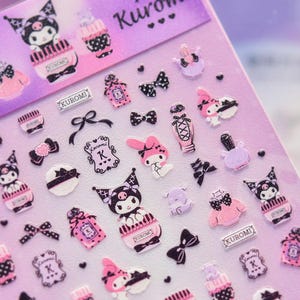 KUROMI & MELODY - 3D Nagelsticker selbstklebend SAN-001