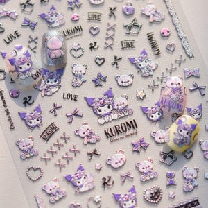 KUROMI & BÄR - 3D Nagelsticker selbstklebend SAN-019