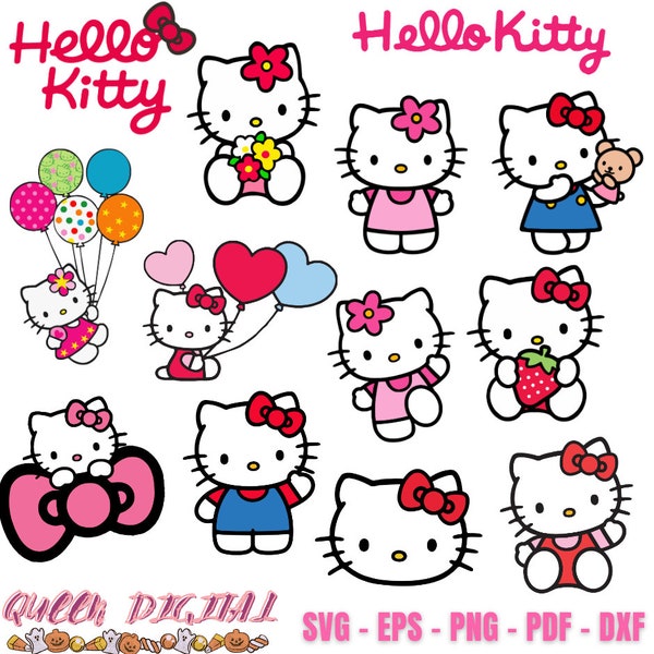 Kawaii Kitty Svg, Kawaii Kitty Svg Bundle, Cute Cat Svg, Kitty Svg, Kawaii Kitty Clipart, Kawaii Kitty Svg, Png Cut File Cricut Silhouette