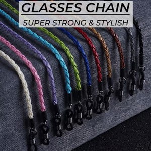 Glasses Chain PU Leather Rope Cord Lanyard Strap Reading Sunglasses Spectacles