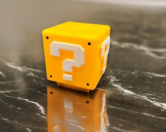 Handcrafted Super Mario Block Night Lamp - Retro Gaming Decor - Unique LED Light - Perfect Gift for Gamers - Nostalgic Bedroom Accent...