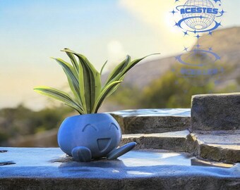 Oddish Planter Flower Necklace - Pokemon Inspired Jewelry - Cute Succulent Pendant - Handcrafted Nature Charm - Gift for Plant Lovers