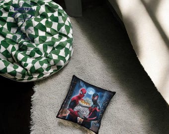 Handcrafted Spiderman Pillow - Superhero Decor - Cozy Plush Cushion - Unique Gift for Marvel Fans - Fun Bedroom Accent memory foam pillow