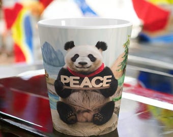 Handcrafted Peace Mug Unique Ceramic Coffee Cup Inspiring Peace Symbol Design Perfect Gift for Peace Lovers Stylish and Durable Drinkware