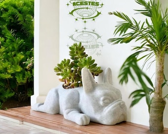 French Bulldog Planter, French Bulldog Gifts, Succulent Planter, Dog Plant Lover, Frenchie Pot