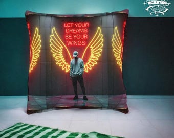 Handcrafted Motivational Pillow - Inspirational Quote Decor - Cozy Plush Cushion - Uplifting Home Accent - Perfect Gift for Loved Ones