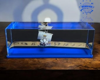 Handcrafted Anime Submarine Bottle Figurine - Unique Nautical Decor - Quirky Collectible - Gift for Anime Fans -Vintage Inspired Home Accent