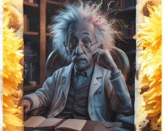 Handcrafted Einstein Blanket - Unique Scientist Design - Soft and Cozy Throw - Perfect Gift for Science Enthusiasts - Quirky Home Decor