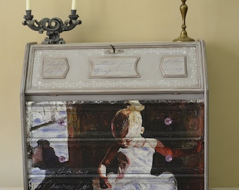 Wunderschönes Secreteire mit Decoupage