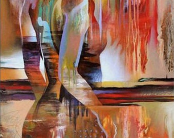 Ölgemälde auf Leinwand - auf Anfrage - Wandkunst - Abstrakte Farben Formen 13
