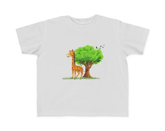 T-shirt girafe en jersey fin pour tout-petit