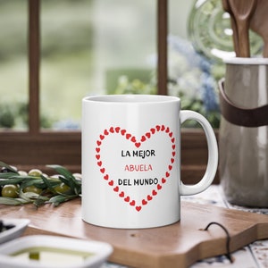 Taza mejor abuela del mundo, mejor abuela, regalo abuela, regalo día de la abuela, taza de cerámica