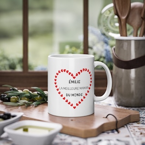 Mug la meilleure maman du monde, mug nom personnalisé, meilleure maman, cadeau maman, cadeau fête des mères, cadeau d&#39;anniversaire, tasse