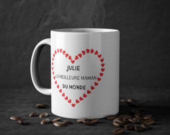 Mug la meilleure maman du monde, mug nom personnalisé, meilleure maman, cadeau maman, cadeau fête des mères, cadeau d'anniversaire, tasse