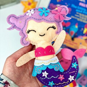 Meerjungfrau Nähen Projekt Kit, Unter dem Meer Bastelset für Mädchen, Geschenk für 8-jähriges Mädchen, Kinder Bastelset, Mach deine eigene Meerjungfrau, Kinder Hobby