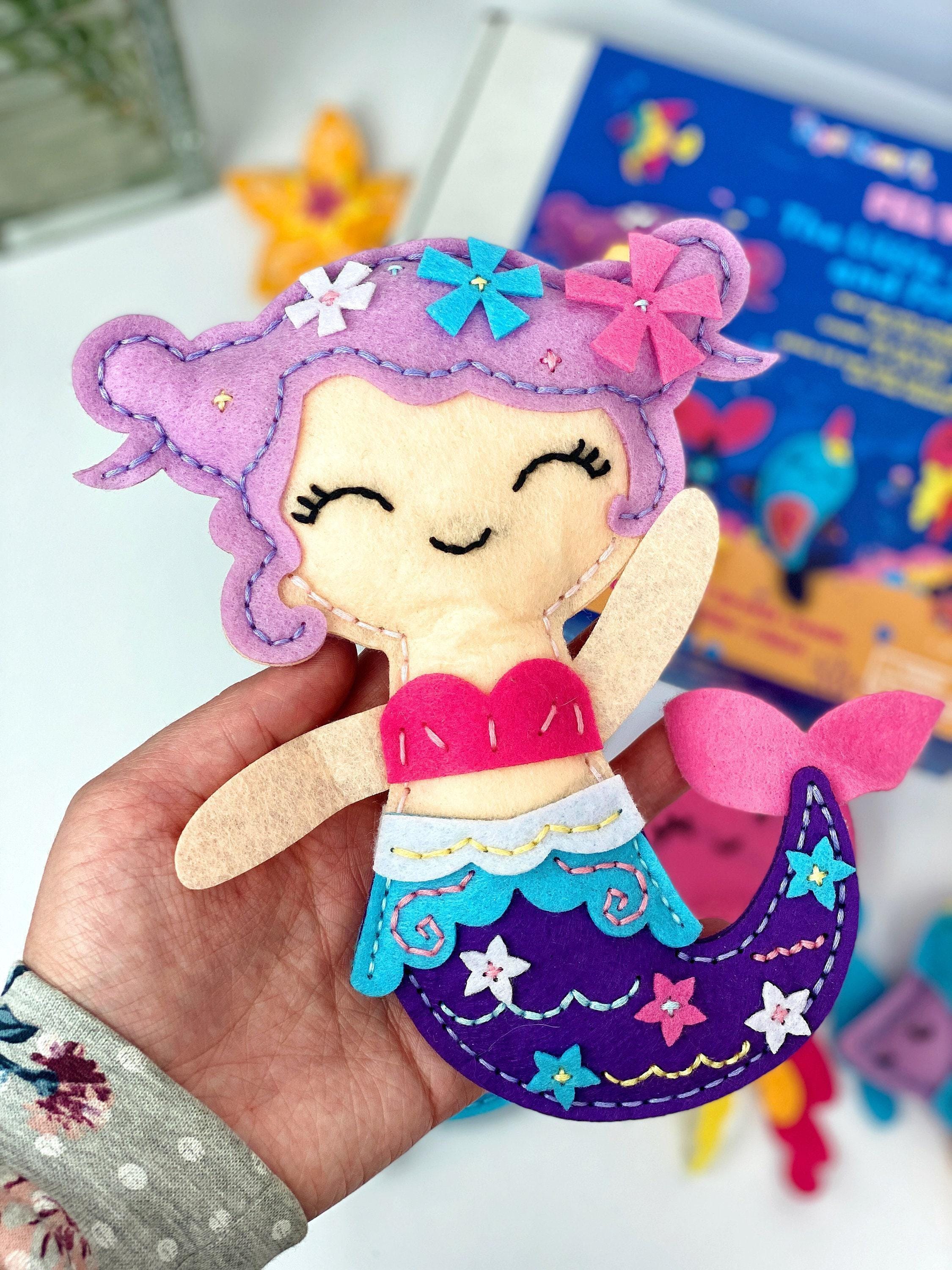 21 Mermaid Magic: Enchanting Craft Ideas for Kids 4 Mermaid Sewing Project Kit, Under the Sea Craft Kit for Girls, Gift…