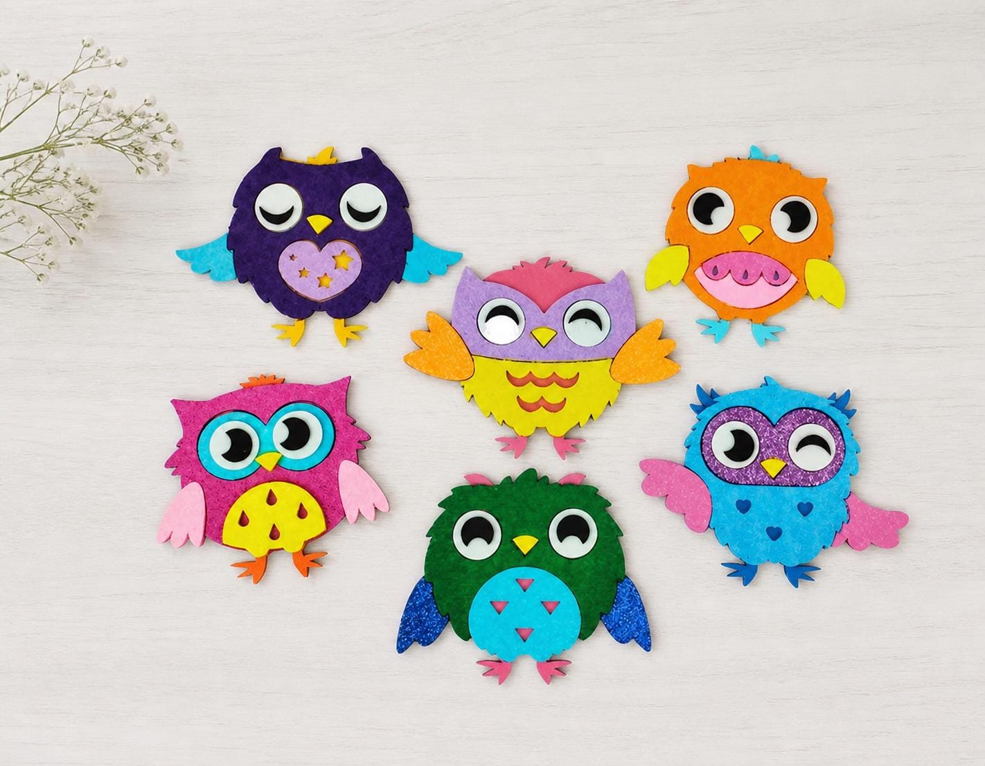 Kit De Manualidades De Dinosaurios – 10 Figuras De Madera Para Pintar Con Pompones Y Cuerda – Regalo Creativo Para Niños 3+