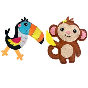 Summer Craft Kit for Kids, Sewing Kit for Kids, Pre Cut Felt Sewing Kit, DIY Kit Stuffed Toys, Montessori Learning, Educational Toy
