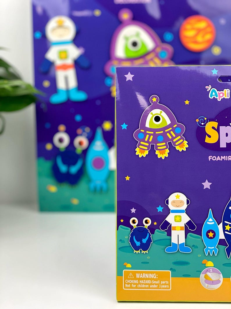 Space Craft Kit for Kids, DIY Alien Play Set, 3D Foam Figures to ...