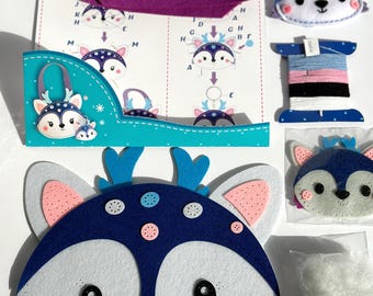 Kinder-Nähset, Montessori Winteraktivität, Bastelset für 8-jährige Mädchen, Weihnachtsgeschenk für Kinder, Kunsthandwerk für Kinder, Bastelset