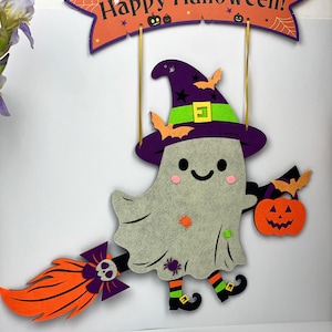 Cute Felt Ghost Halloween Decoration for Kids, Spooky Halloween Party Decor, Ghosty Room Decor